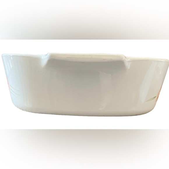 Corningware peach floral A-2-B 2 Liter baking dish & pyrex A-9-C glass top - Picture 5 of 14